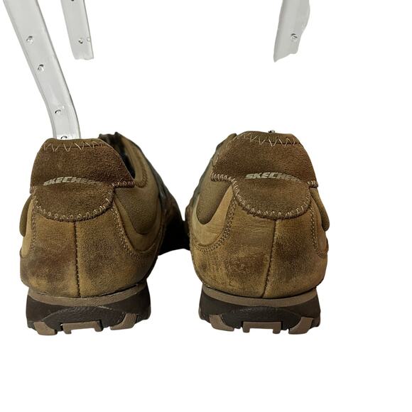 Y2K Skechers Brown Leather Trail Sneakers Womens 8.5 Outdoorcore Comfortcore - Picture 4 of 8